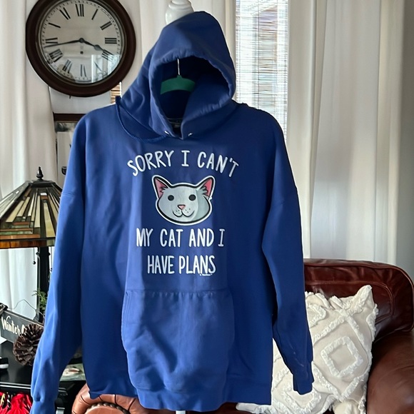 Hanes Tops - Cat graphic hoodie sweatshirt